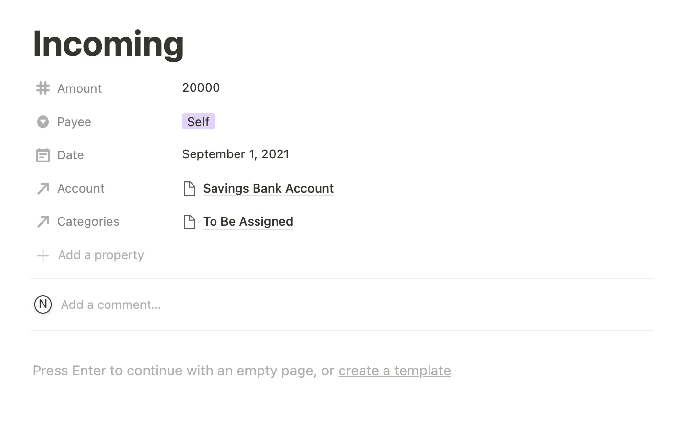 The TBA Category