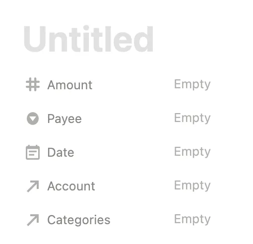 Transaction Table