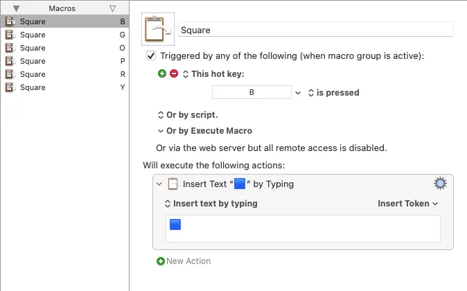 Keyboard Maestro macro group for emoji triggers